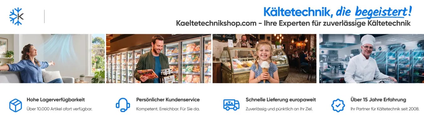 Kühltechnik, Kältegerät, Kühltruhe, Lagerung, Kältefachgeschäft