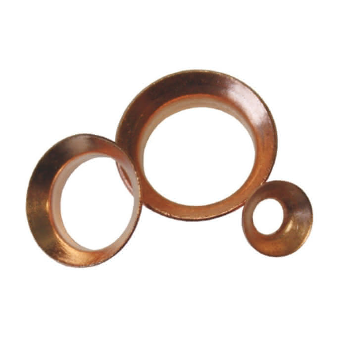 Anillo de estanqueidad CU 7/16" UNF para tuerca abocardada con 1/4" SAE - precio unitario (PU=10 unidades)