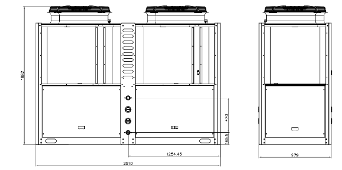 Komercyjna pompa ciepła DECARBONIZE ECO 300 92 kW R290 - seria komercyjna
