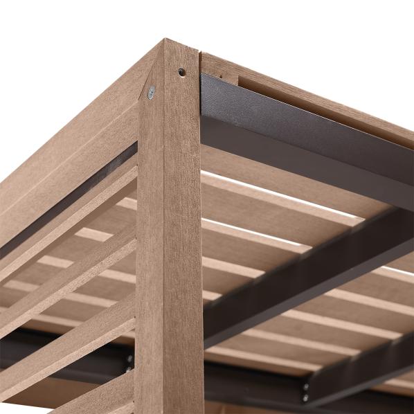 Evolar luftkonditionerings- och värmepumpshus Tropical Teak WPC XS, 600x900x400 MM