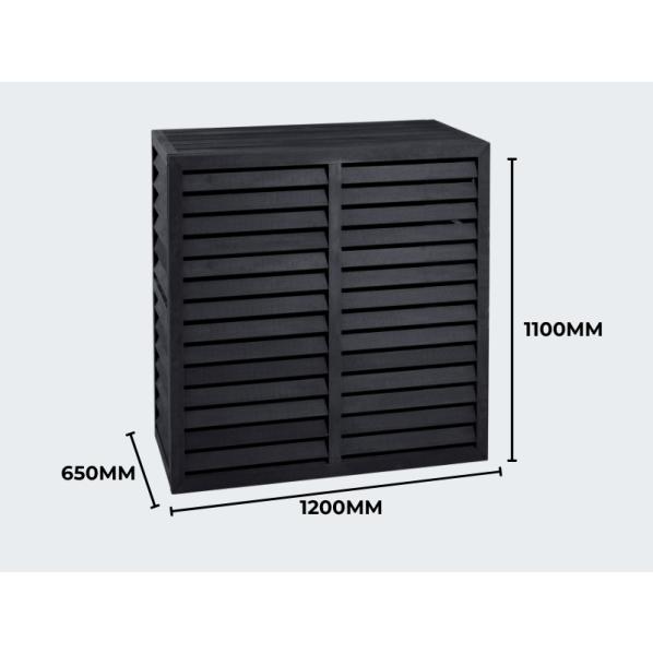 Evolar air conditioning & heat pump housing Charcoal Grey WPC L, 1100x1200x650 MM