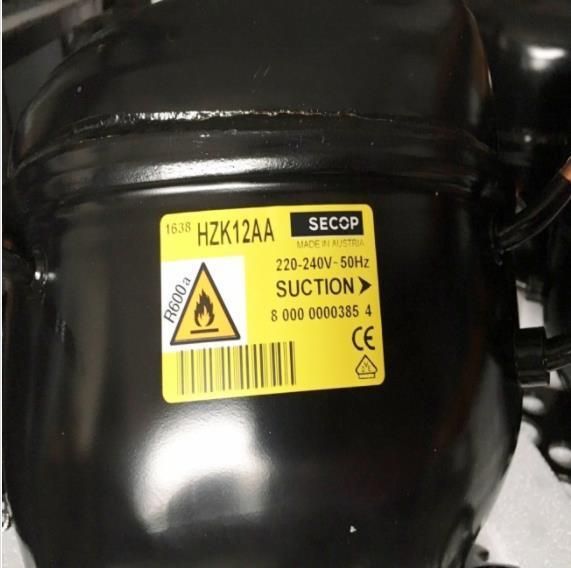 Sprężarka SECOP / Danfoss HZK12AA, LBP - R600a, 220-240 V, 50/60 Hz