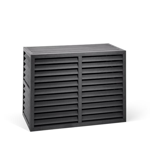 Evolar luftkonditionerings- och värmepumpshus Charcoal Grey WPC M. 800x1100x550 MM