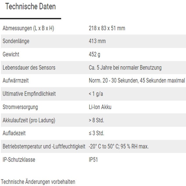 Bosch 1820010 elektroniczny wykrywacz nieszczelności CS LD 1.0 – wszystkie popularne czynniki chłodnicze (CFC, HCFC, HFC, HFO, HC (palne) czynniki chłodnicze/gazy oraz NH3)