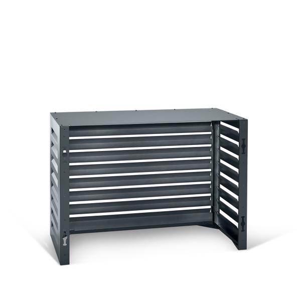 Evolar luftkonditionerings- och värmepumpshus Mörk antracit aluminium S, 700x1000x500 MM