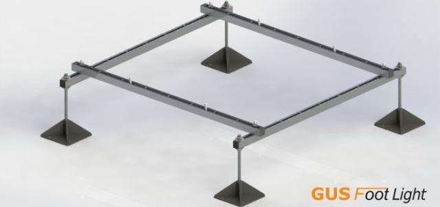 GUS 20271 1000x1000mm 200kg Aluminiowy system montażowy Foot Light