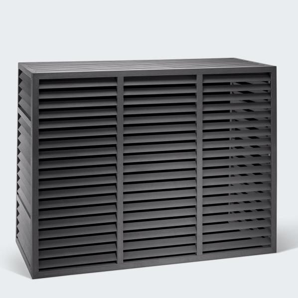 Evolar luftkonditionerings- och värmepumpshus Charcoal Grey WPC XL, 1300x1700x750 MM
