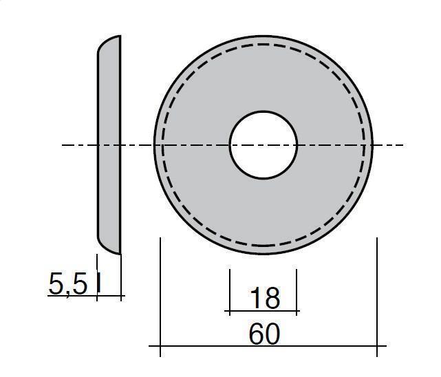 Arandela para tuerca POM RAL 9010