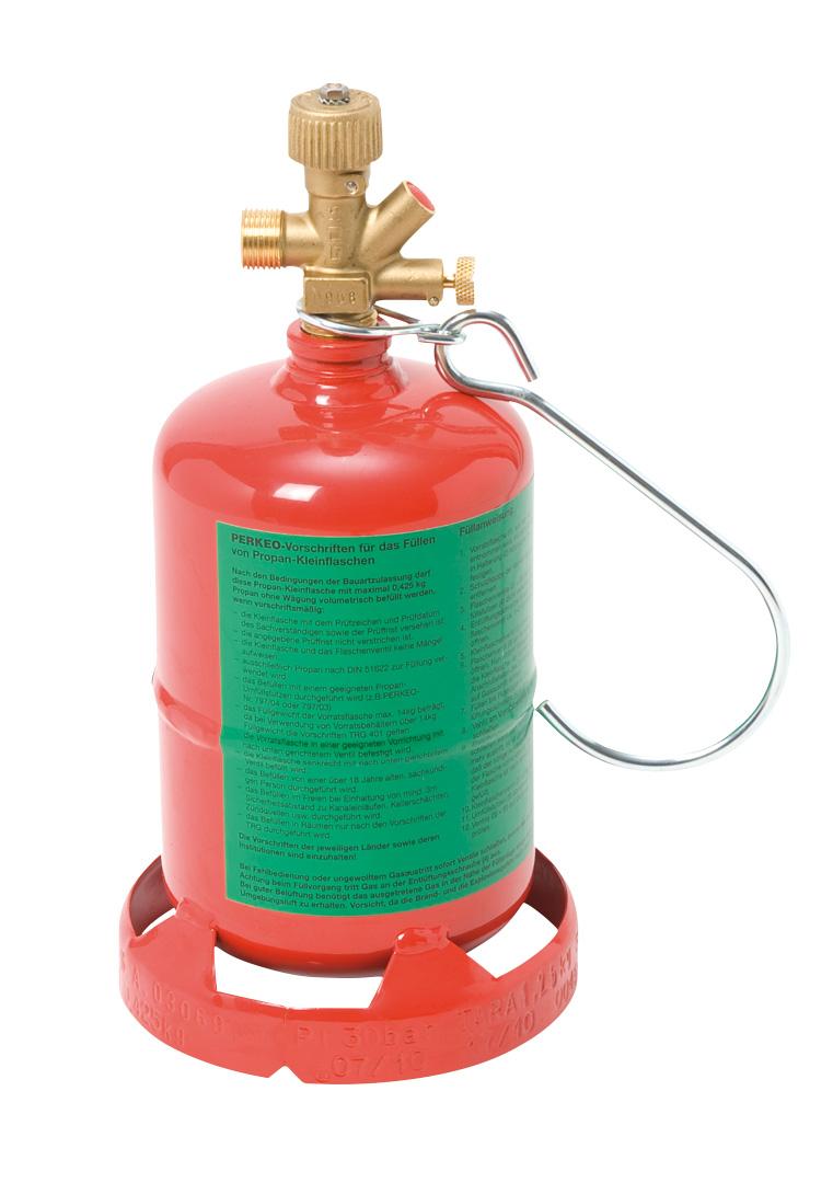 Conjunto PERKEO de llenado de bombona de propano "Light", rellenable, para 0,425 kg de contenido