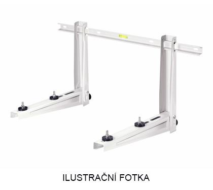 Verstelbare console met waterpas L = 450 mm, H = 360 mm, P = 800 mm, M = 150 kg, wit, GILARDI
