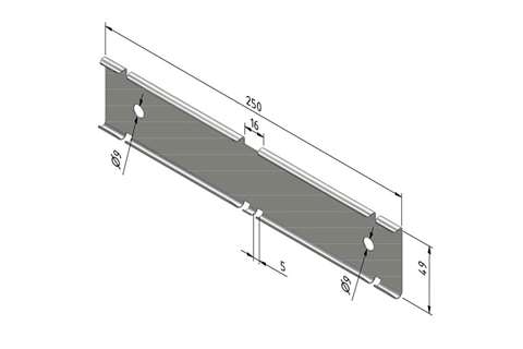 Trayco MT60-JCL-PG connettore per vaschetta portacavi a rete a clip 60MM - Sendzimir