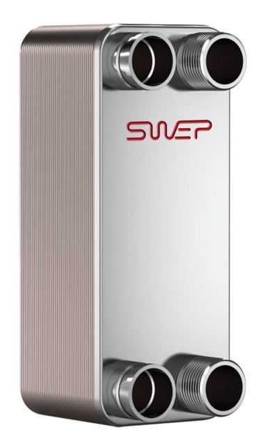 Scambiatore di calore a piastre SWEP 15370-040 PWT, B10THX40/1P-SC-M 2X28U+2X1"&22, 48 bar