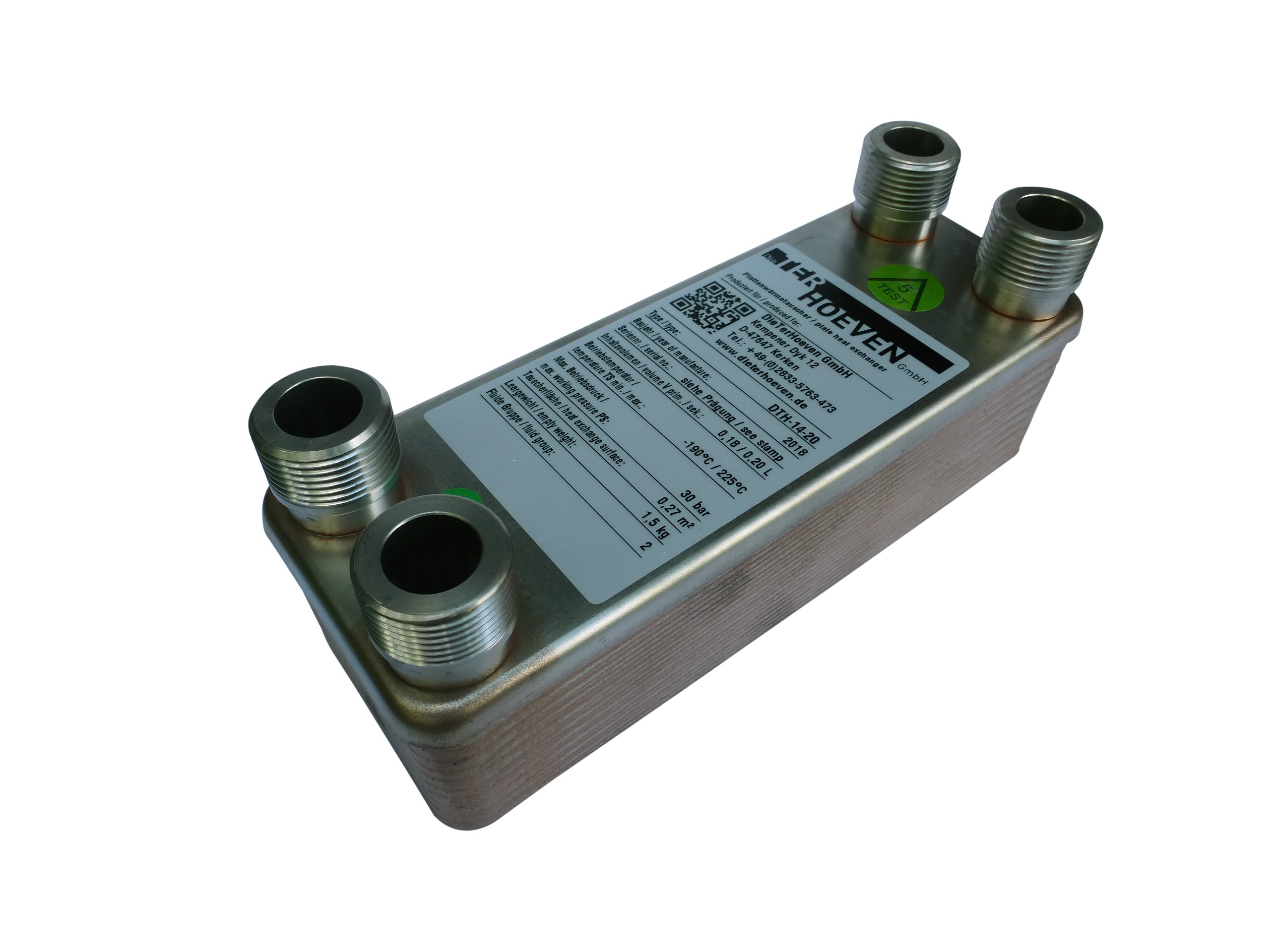 Platenwarmtewisselaar DTH-14-20 4x3/4"