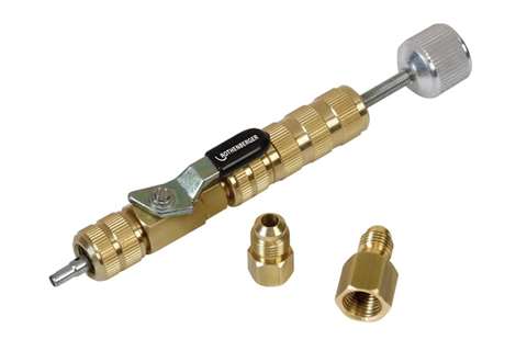 Rothenberger 87800 Narzędzie do zaworów Schrader - w plastikowym pudełku - adapter 1/4" + 5/16"