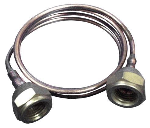 Tubo de compensación de presión / tubo capilar 1 m con tuerca de unión 1/4" SAE sin maneta de válvula