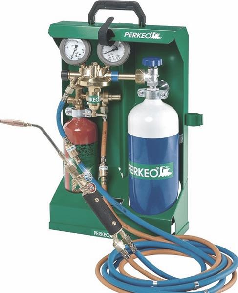 PERKEO ECONOMY - Assembly device for brazing propane-oxygen in accordance with DIN EN 962, UVV VGB 21, GGVS and TRG 280