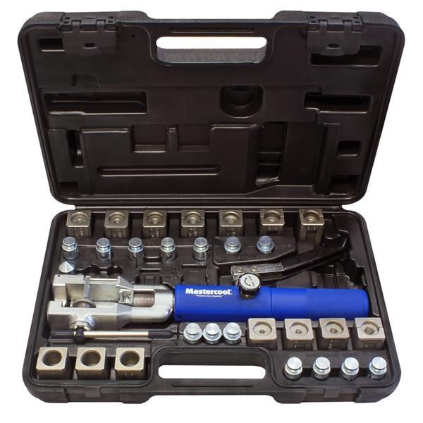 Hydraulische Bördle-tool instellen voor imperiale en metrische buizen in koffer, Mastercool 72475