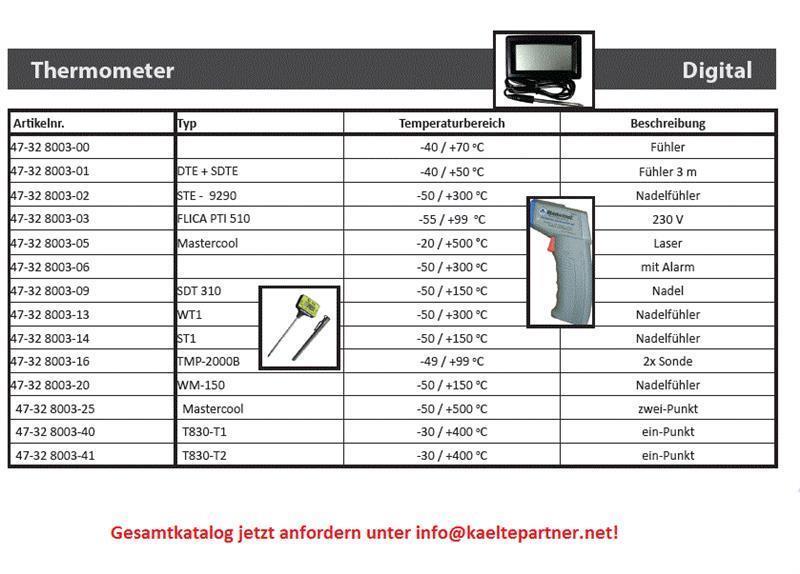 Digitale Thermometer St - 9290 D, 1.5V G13 / A76, -50 / + 300, Sonde 1 m