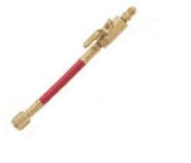 Shut-off valve flexible, manual, 1/4"SAE, red