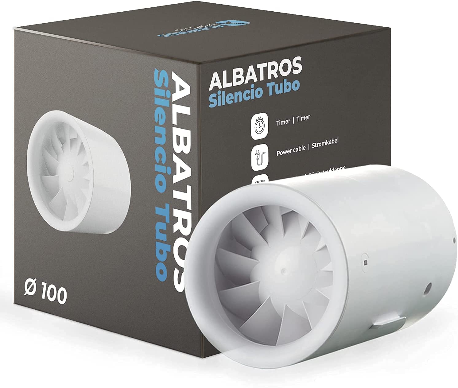 Fan Albatros 100 Silencio Tubo