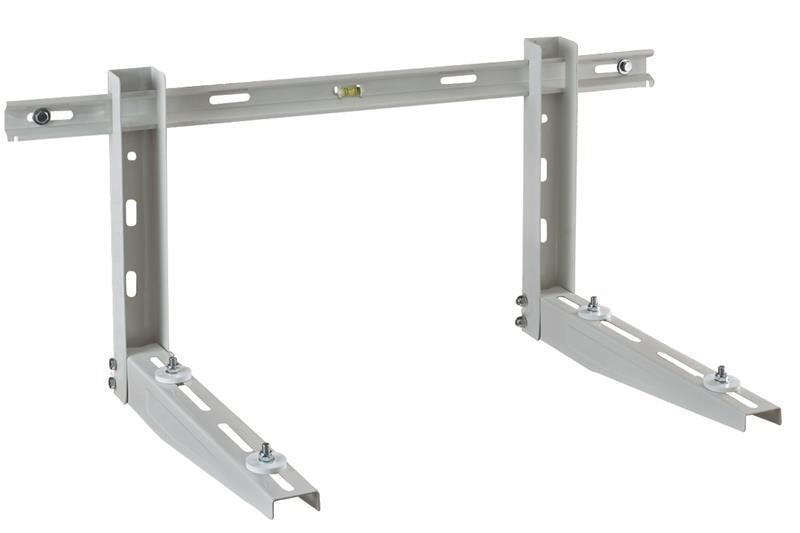 Wall bracket with crossbar and level indicator, 560 x 400 x 800 mm, max. load 150 + 150 kg