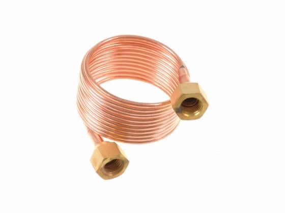 Pressure equalization line /Copper capillary tube with nuts 1/4" SAE, L = 2,0 m, without depressor