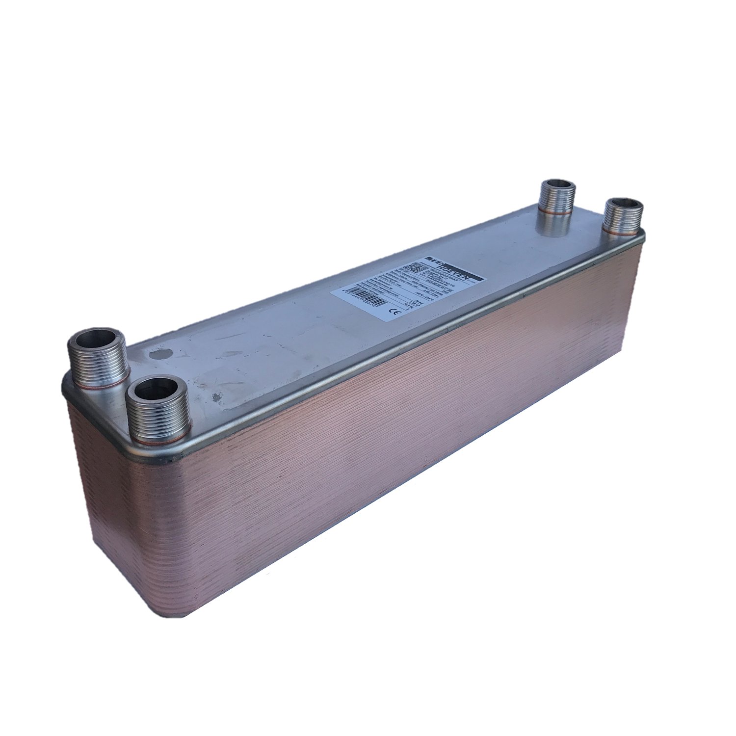 Intercambiador de calor de placas soldadas de cobre; 80 placas DTH-60-80 4x1" ET