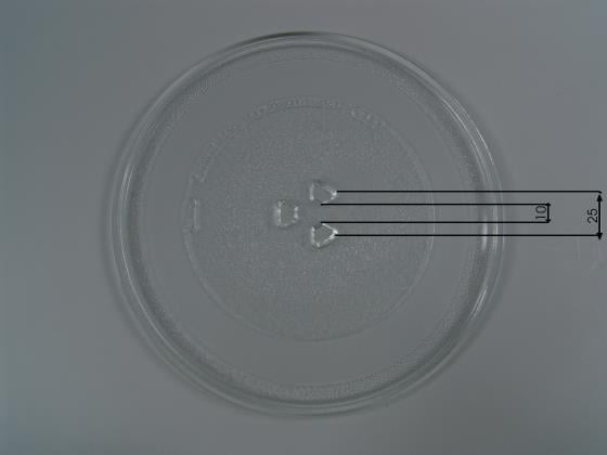 Microwave glass plate - Model H - Ø 255 mm