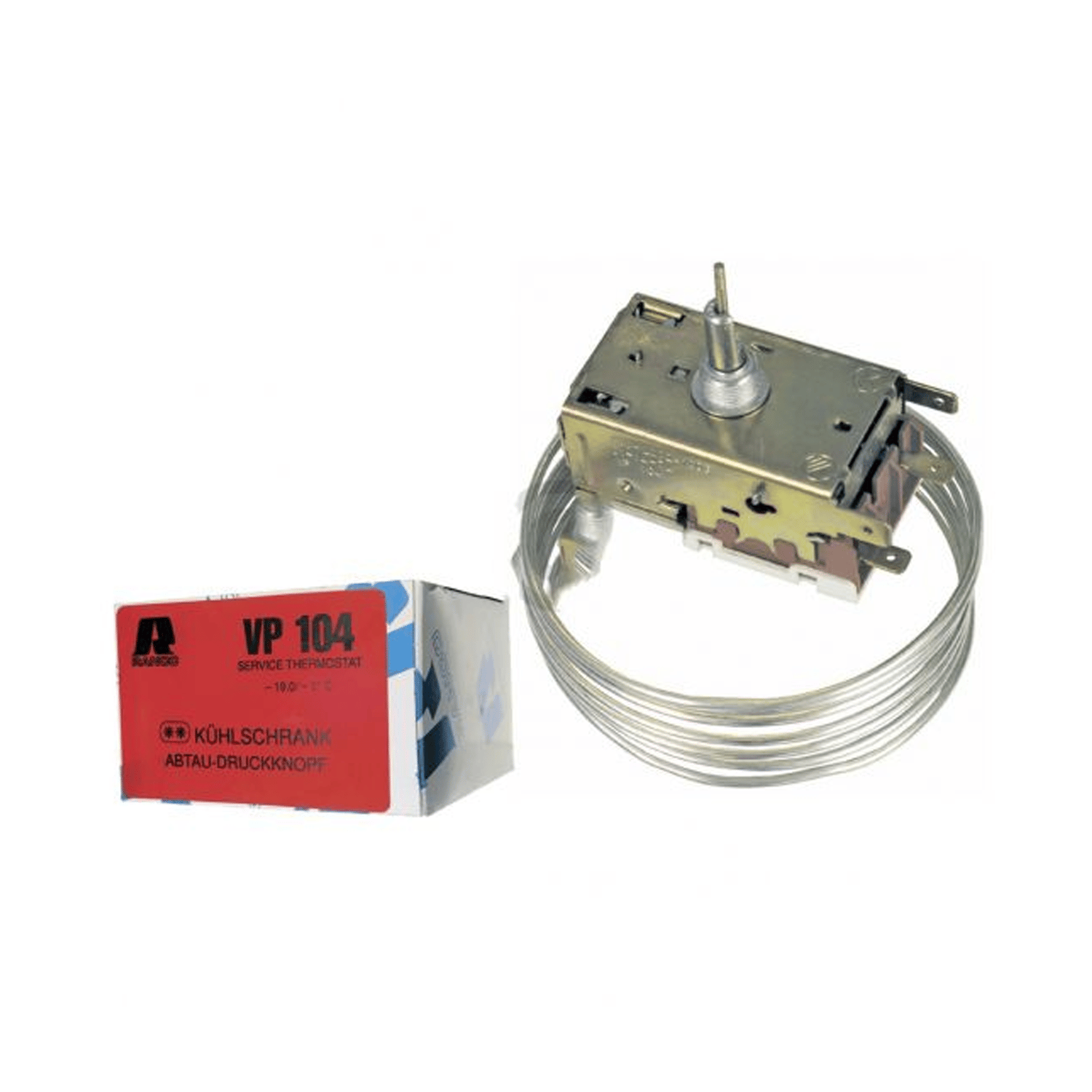 Service thermostat Ranco VP104 K60-L2024 for refrigerator ROBERTSHAW min -9 ° C, max -19 ° C, switching value -11 ° C, L 1600 mm, 6.3mm AMP