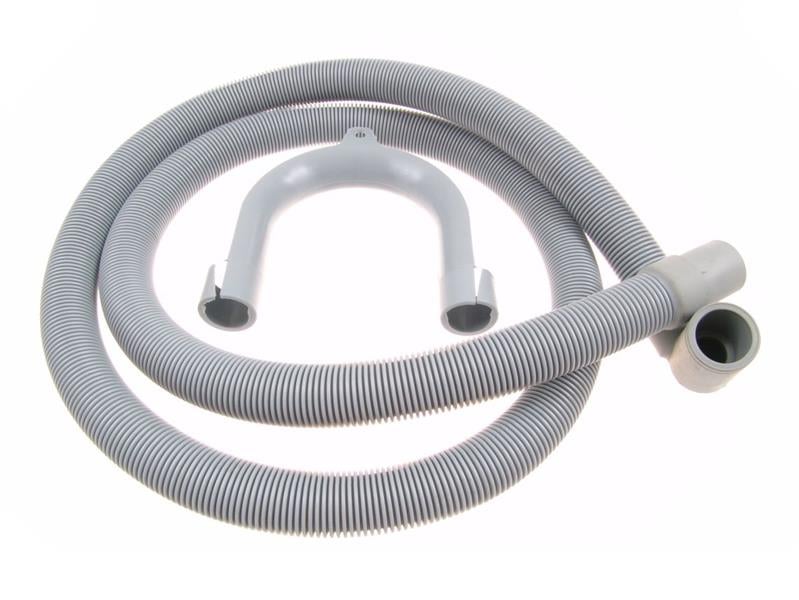Drain hose made of plastic (2 m long) Connector straight - sided angled 90 degree plug connector