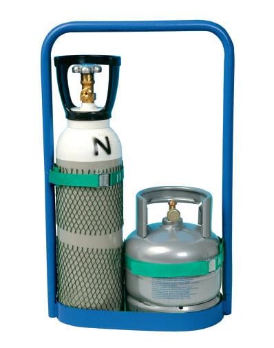 Bottle set propane and oxygen on a WIGAM 80P/B rack