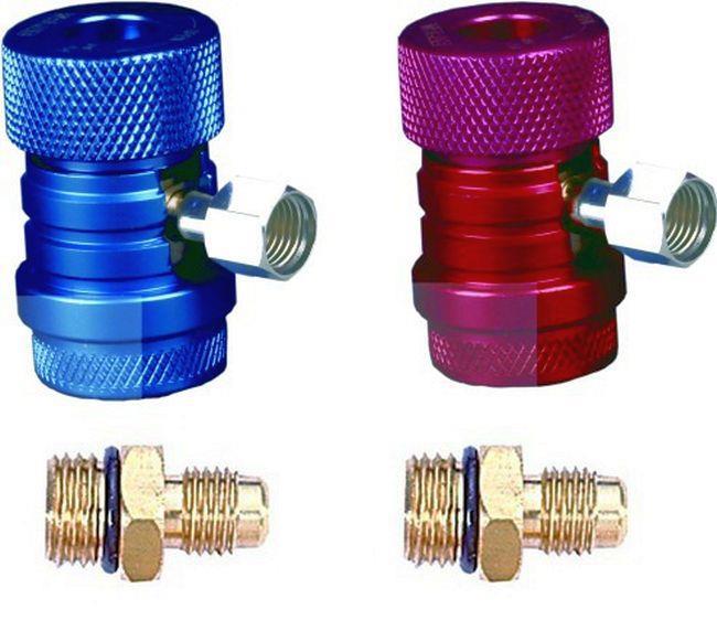 Motor vehicle quick coupler set HD + ND, connection M14x1.5 incll. 2 adapters to 3/8 "SAE (external thread)