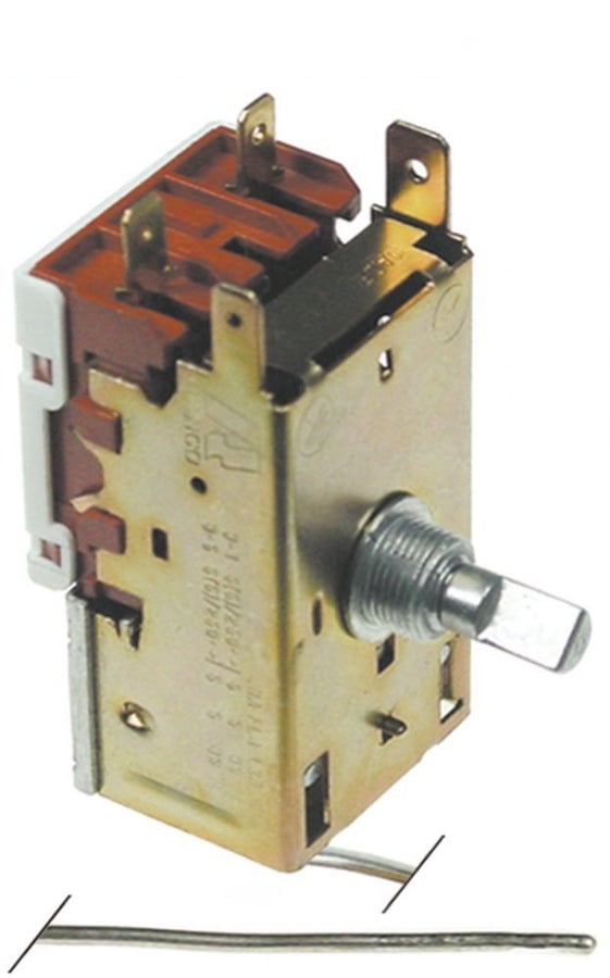 Thermostat de service Ranco VC110 K50-H1108 pour réfrigérateur ROBERTSHAW min 4 ° C, maxi -12 ° C, valeur de commutation -2,5 ° C, L 2000 mm, 4,8mm AMP