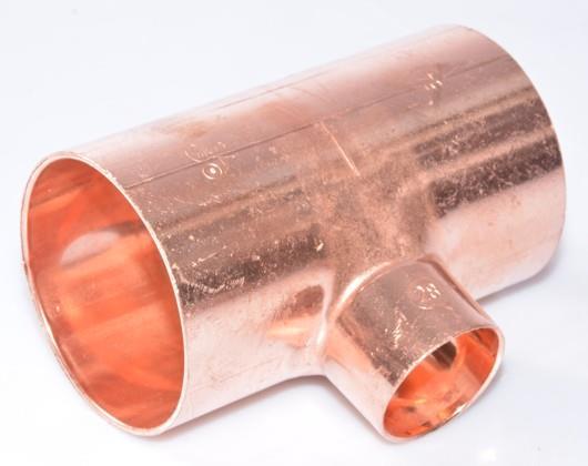 Copper T-piece reduces i / i / i 54-28-54 mm, 5130