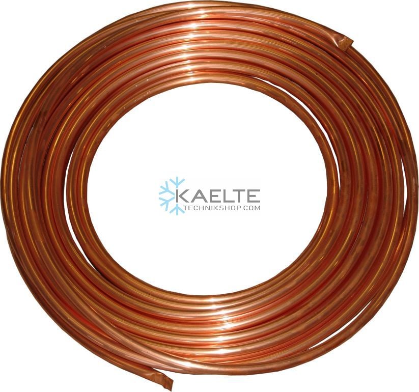 Copper tube Ø 6 mm, thickness 1 mm, pack of 2x35m