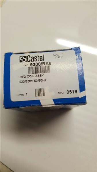 Solenoid coil Castel HF2,9300/RA6,8W, 220/230V, 50/60Hz