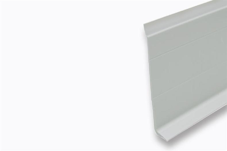 Eenvoudige PVC-plintplaat - naar lijm - RAL 9010 - L = 4M