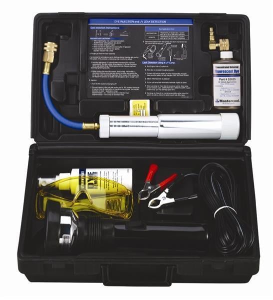 Kit de tecnología de detección de fugas UV-100W/12V con lámpara UV giratoria + bomba