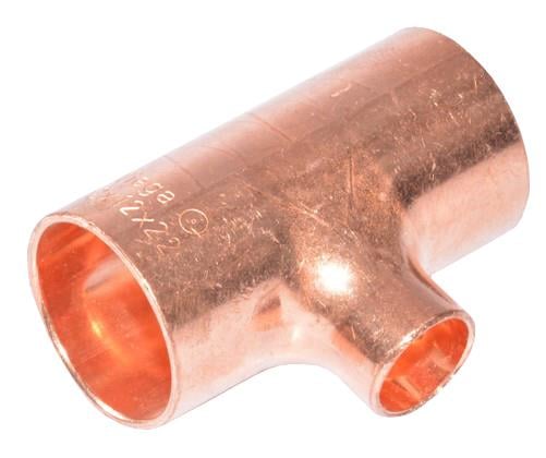 Copper T-piece reduces i / i / i 22-12-22 mm, 5130