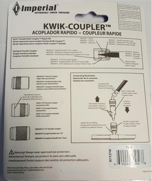 KWIK quick connector 26C - 5/16" SAE straight