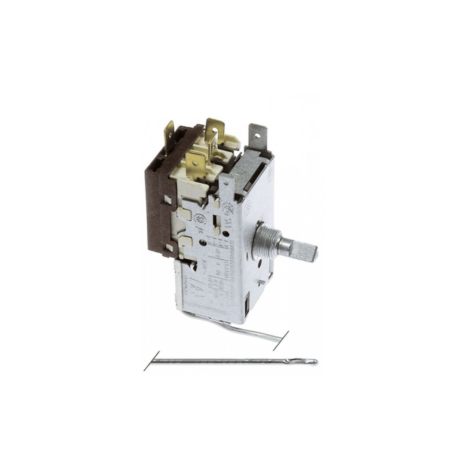 THERMOSTAT for evaporator Ranco K61-L1501,4 contacts 6A 250V, capillary tube 1800 mm, cold -18°C, warm -8°C