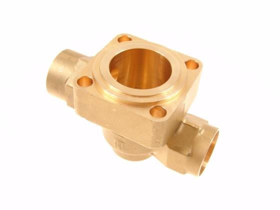 valve body for thermostatic expansion valve HONEYWELL TMX - two-way, 12+16x16+22mm ODF