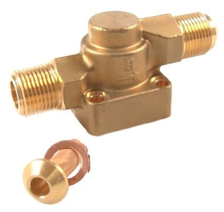 Thermostatic expansion valve lower part Honeywell TMX - straight, connection 7/8x7/8 UNF