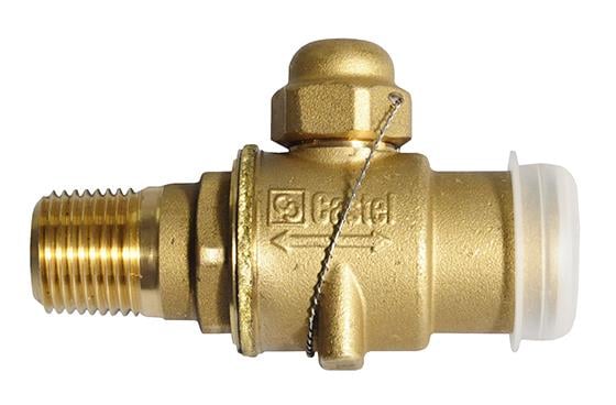 Ball valve Castel 3064/44, connection 1/2 "NPT, kv = 10 m3 / h
