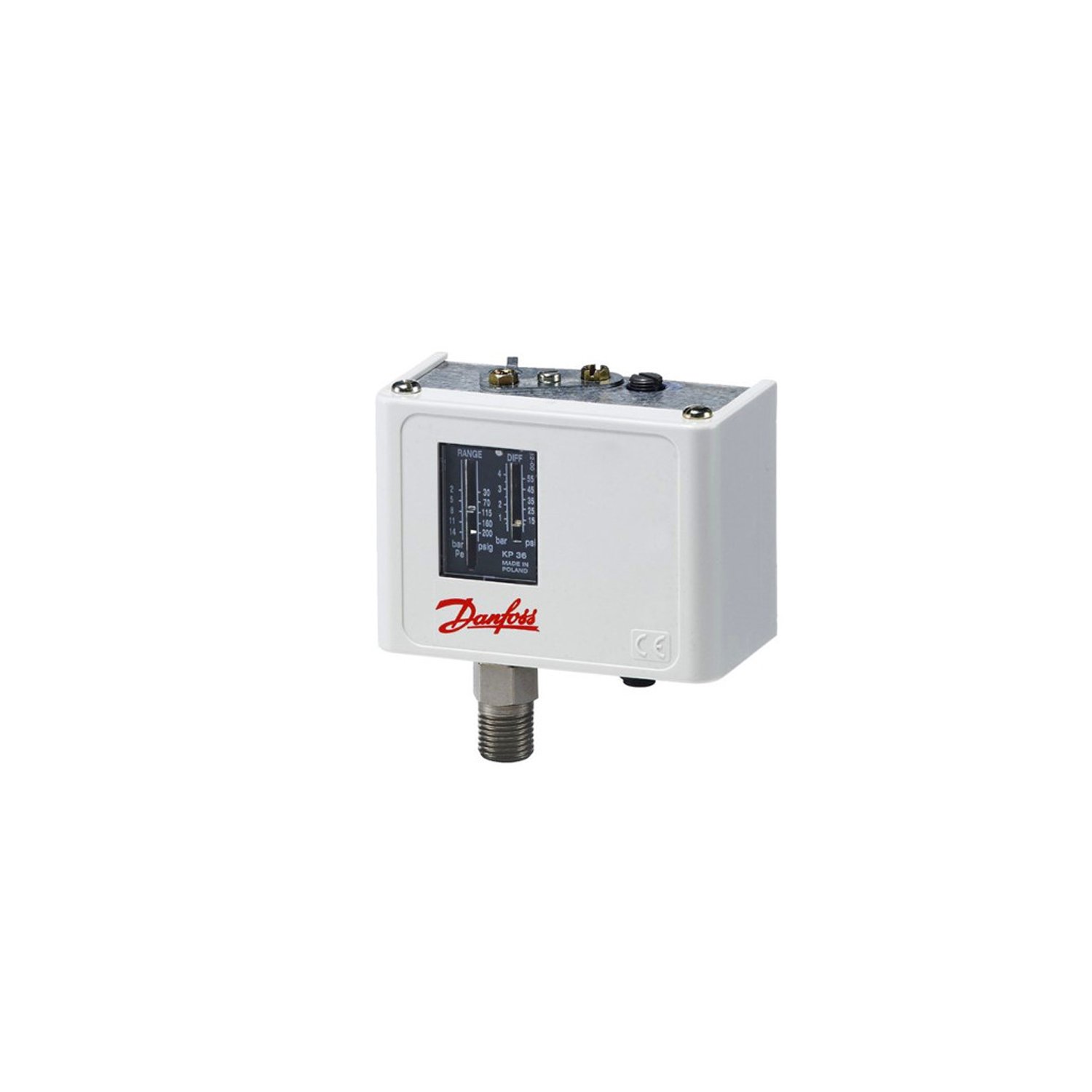 Pressure switch Danfoss KP1 060-110966, solder version, manual reset