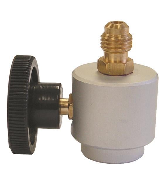 Válvula de cilindro/válvula de grifo de lata (Eur) para R600 Isobutano, 1/4 "SAE - rosca superior