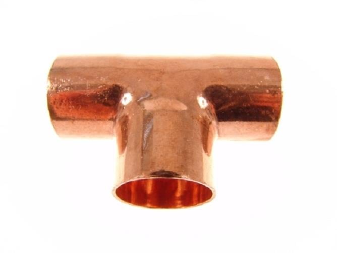 Pieza en T de cobre reduce i/i/i/i/i 8/6/8 mm