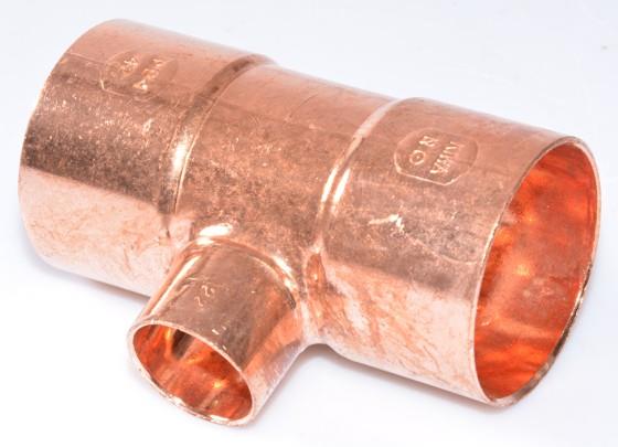Copper T-piece reduces i / i / i 42-22-42 mm, 5130