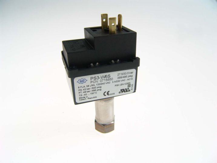 Mini-pressure switch ALCO high pressure, PS3 W6S, 33.5 / 27.5 bar, automatic reset, 0715550