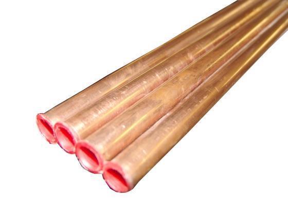 Tubo de cobre duro 18 x 1 mm 5 m 0,48 kg/m, EN 12735-1